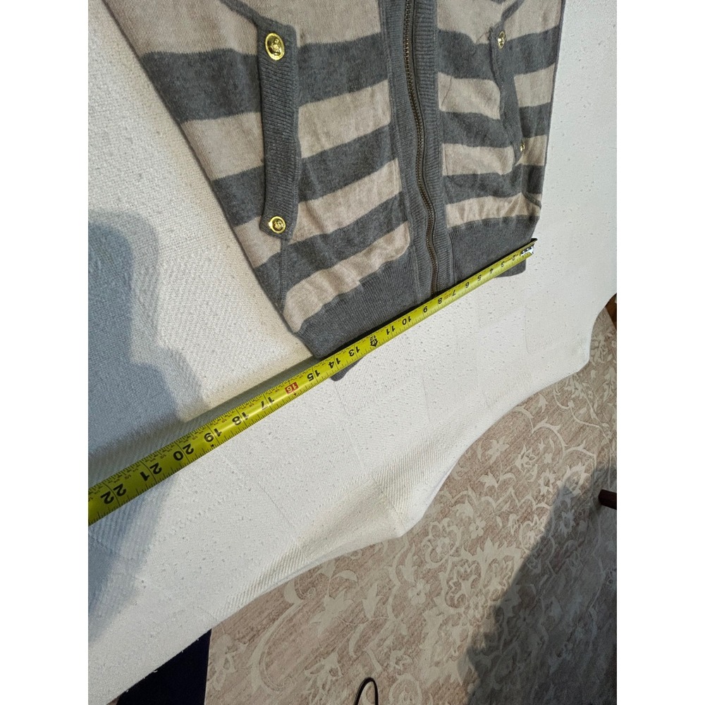 Twisted Heart America Striped Cashmere Blend Zip Hoodie MED Y2K luxury - Picture 10 of 10